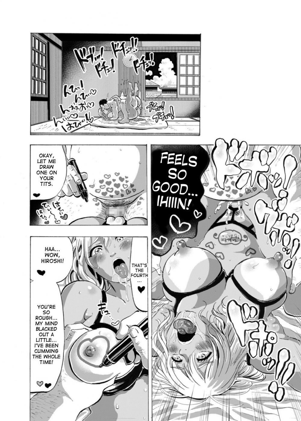 Hentai Manga Comic-Niizuma Hiyake Gyaru ni Tanetsuke Nama Natsu Sex-Read-26